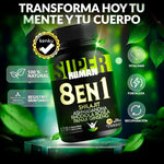 8 en 1 Cápsulas - Shilajit Ashwagandha Rhodiola Rosea Panax y Ginseng (100 Cápsulas) SuperHuman™ PG
