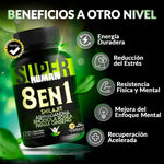8 en 1 Cápsulas - Shilajit Ashwagandha Rhodiola Rosea Panax y Ginseng (100 Cápsulas) SuperHuman™ PG